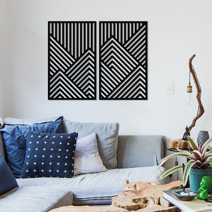 Geometric Mountains Metal Wall Art - APT598