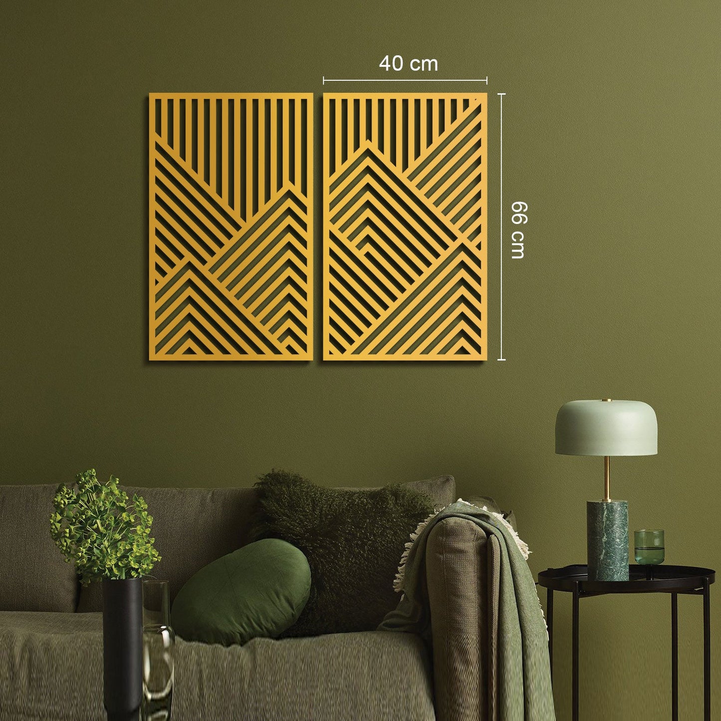 Geometric Mountains Metal Wall Art - APT598