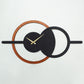Geometric Wooden Metal Wall Clock - APS116