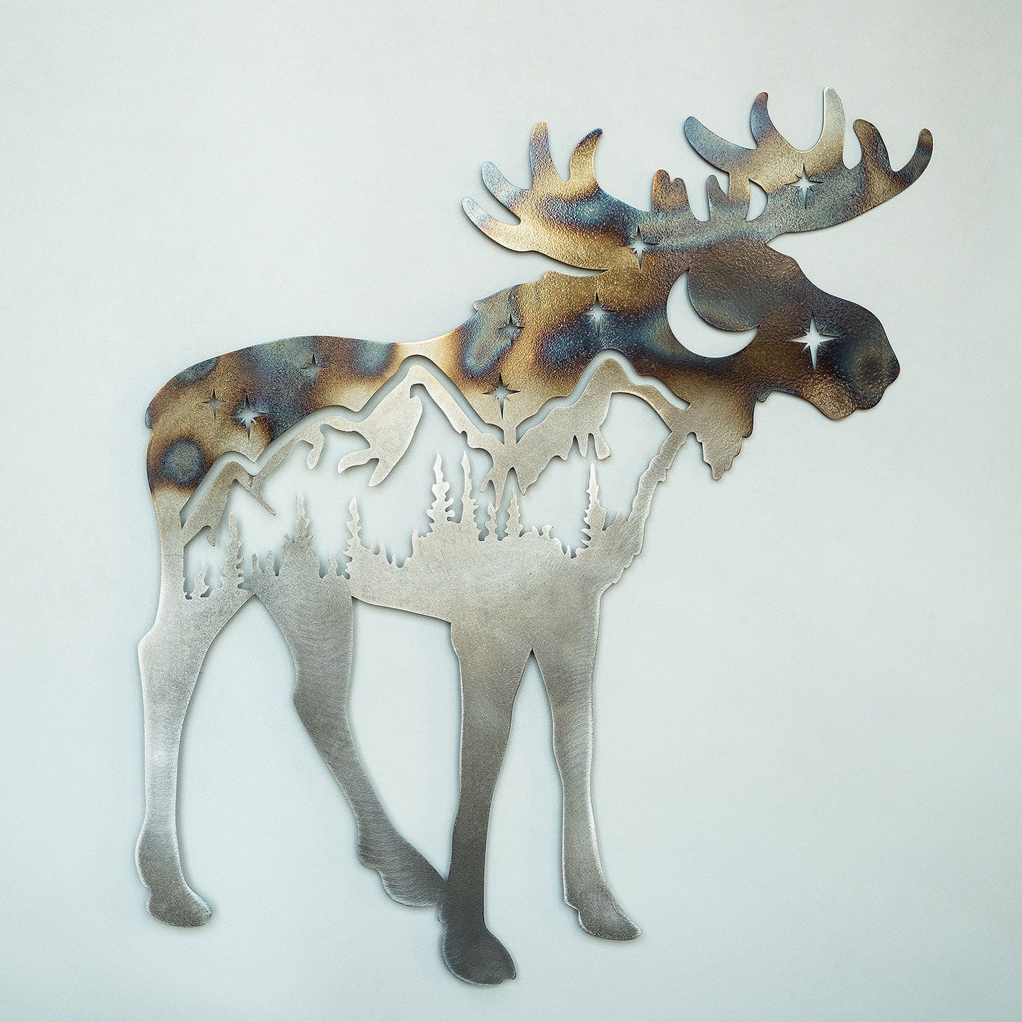 Landscape Moose Metal Wall Art - APT628