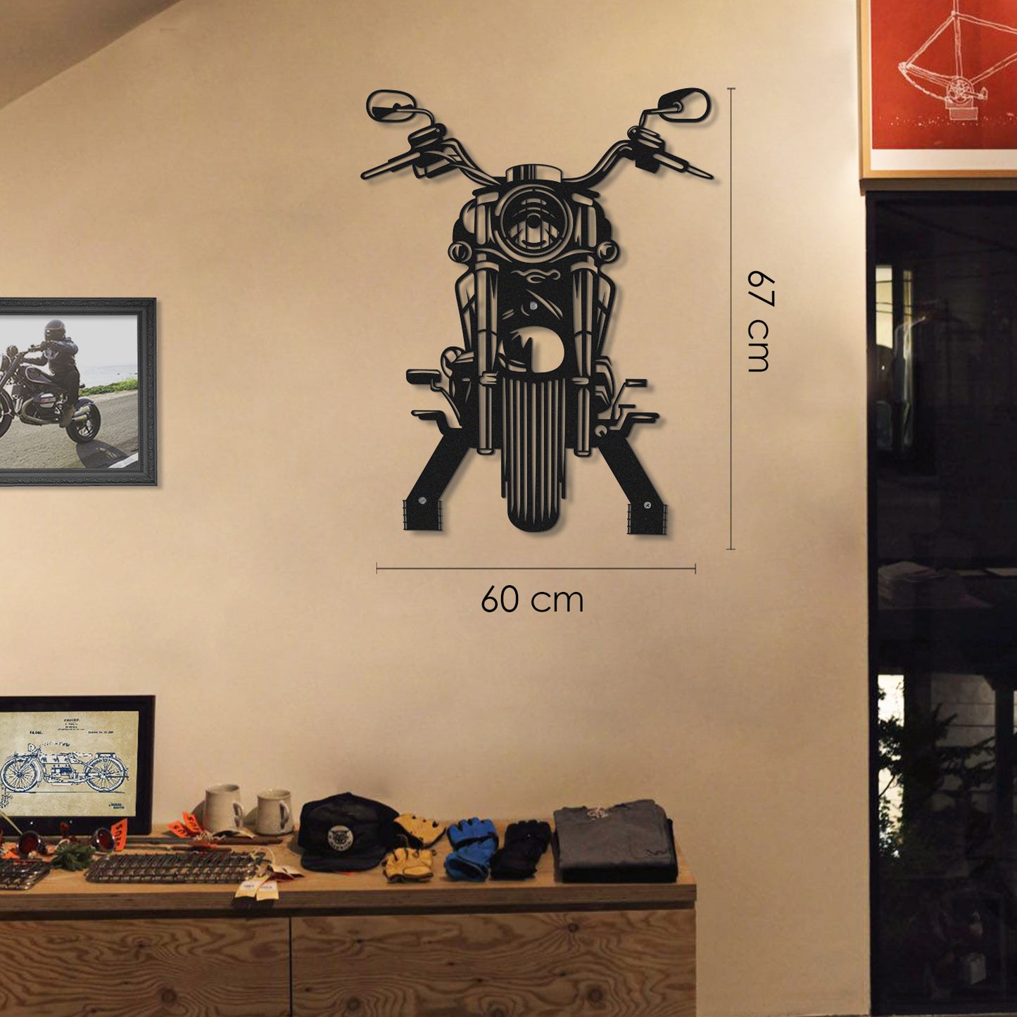 Personalized Metal Motorcycle Helmet Wall Hanger - APT631