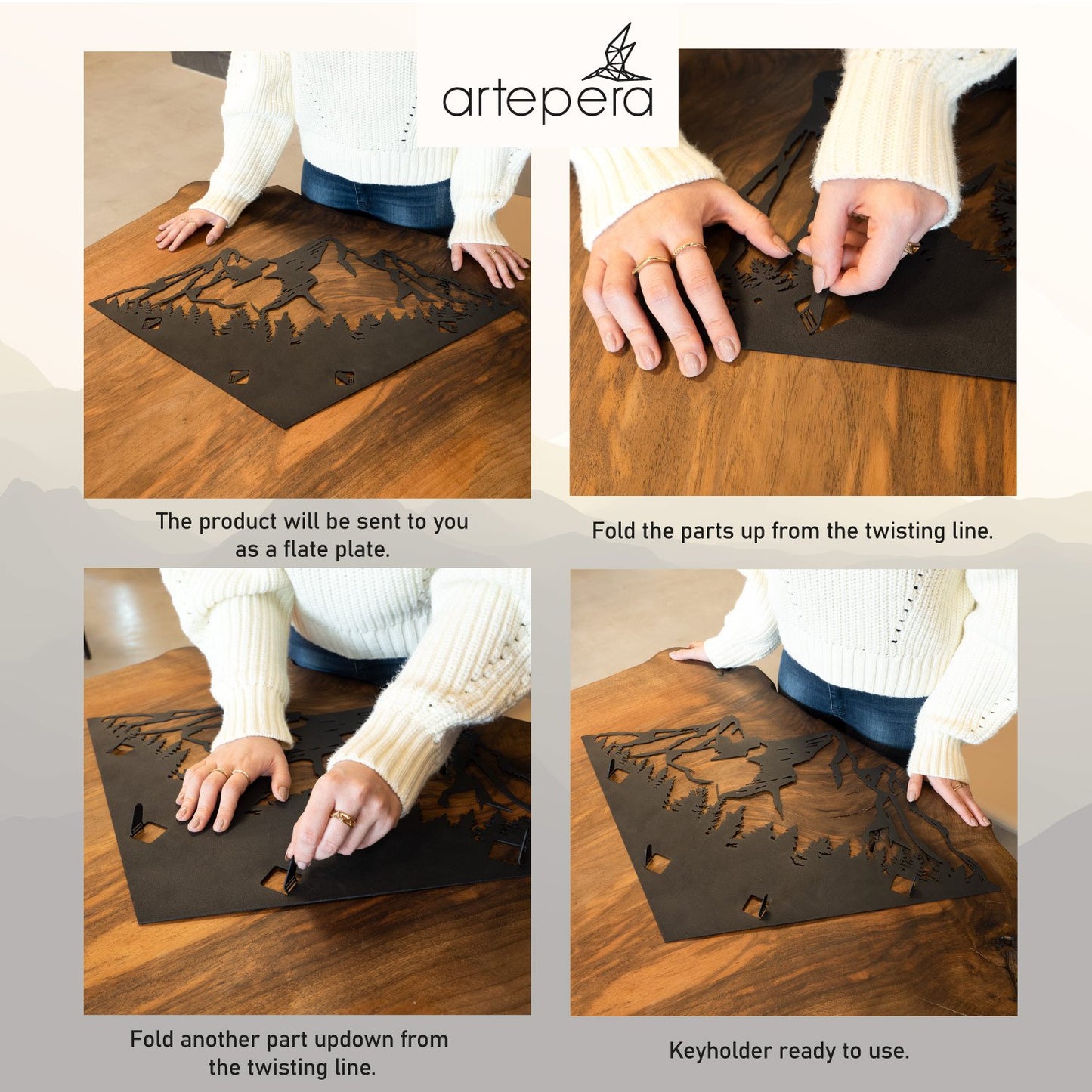 Mountain Metal Wall Hanger - APT613