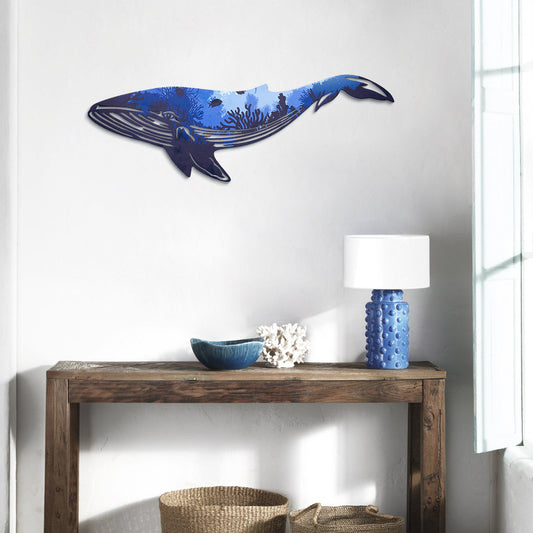 Reef Whale Metal Wall Art - APT651