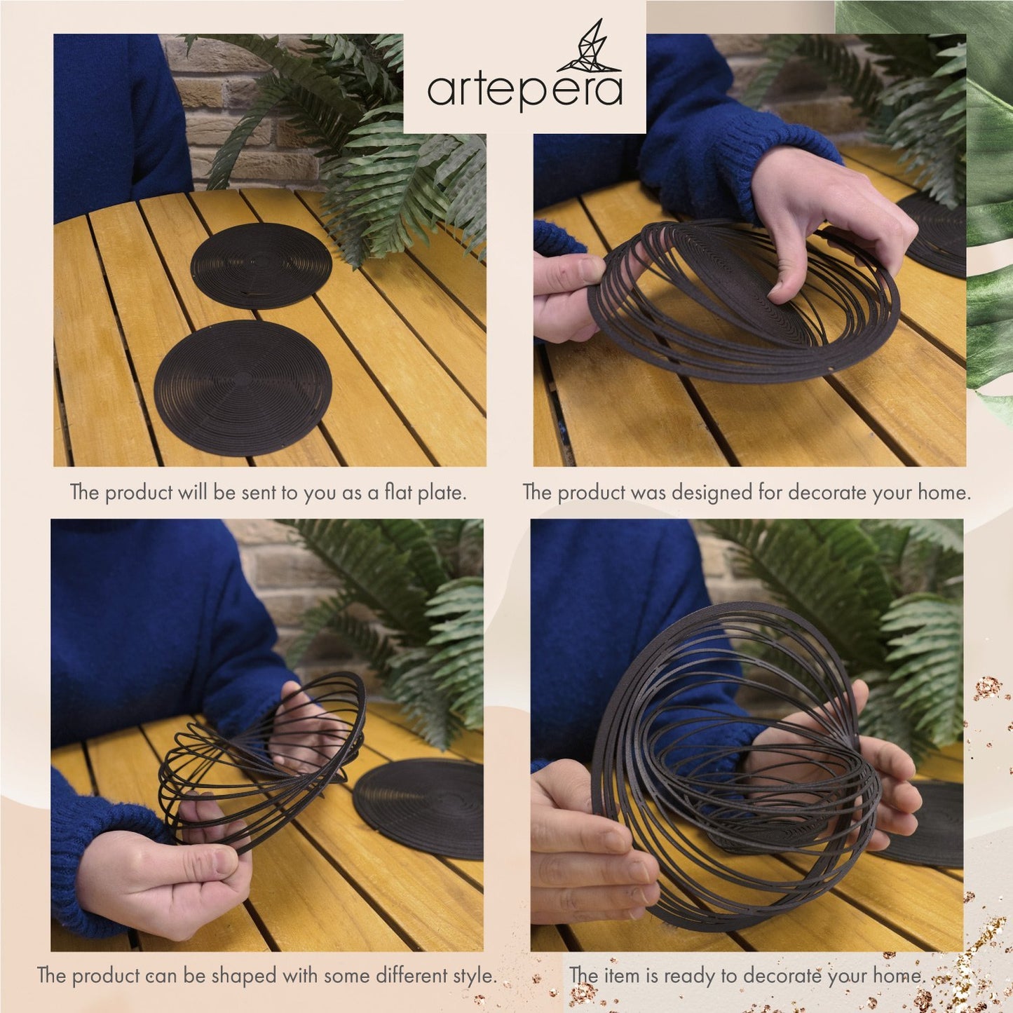 Spiral Metal Accessory Set of 2 - APT547