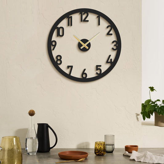 Stroke Metal Wall Clock - APS115