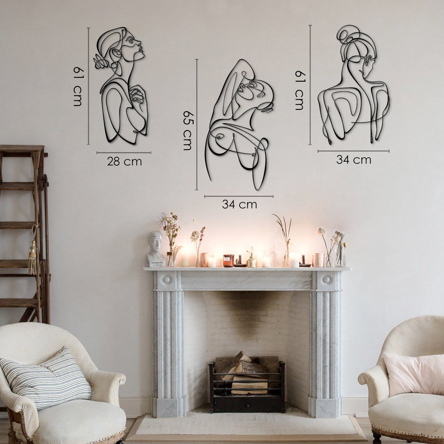 Woman Body Silhouette Line Art - APT597