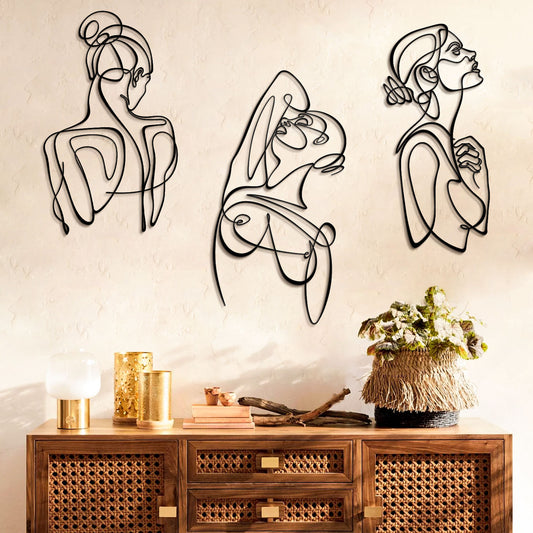Woman Body Silhouette Line Art - APT597