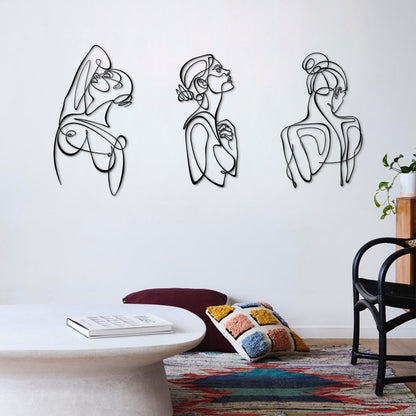 Woman Body Silhouette Line Art - APT597
