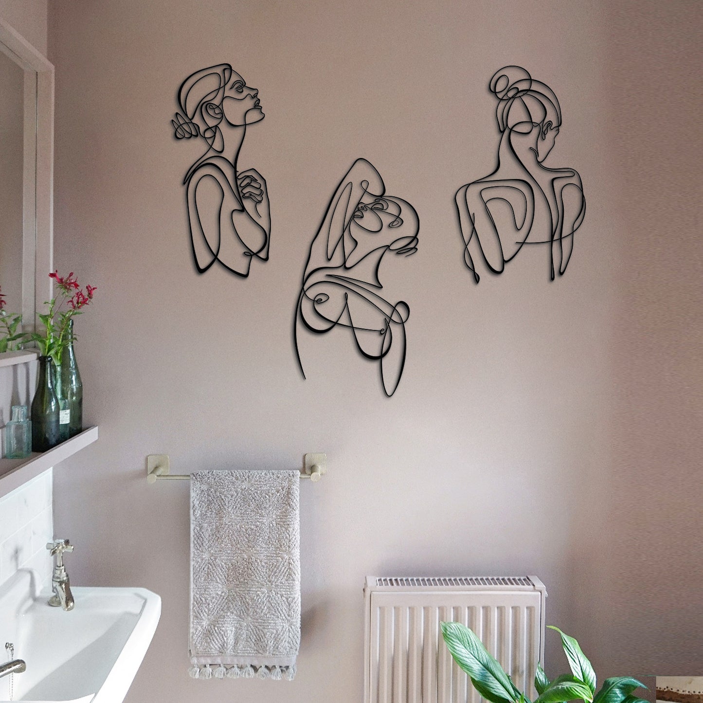 Woman Body Silhouette Line Art - APT597