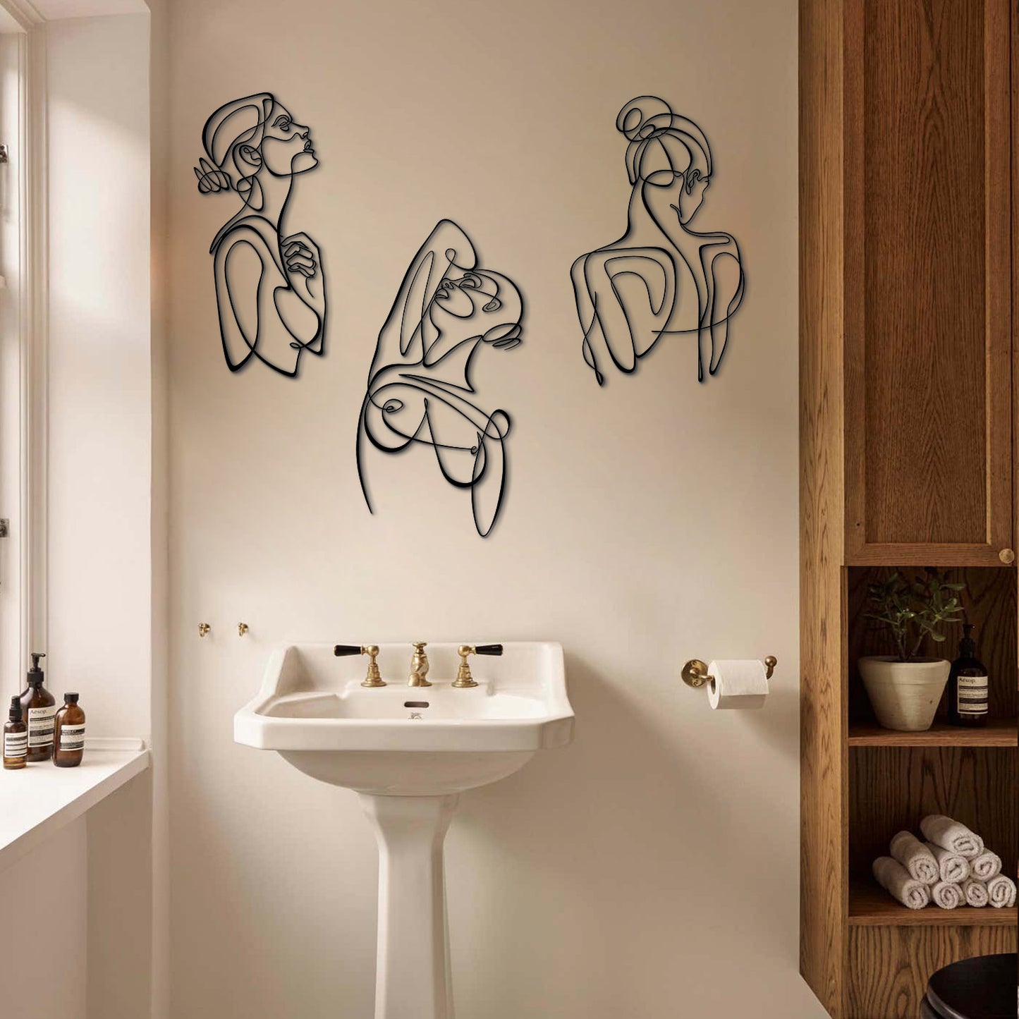 Woman Body Silhouette Line Art - APT597