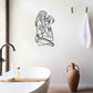 Male and Female Silhouette Metal Line Art - APT614